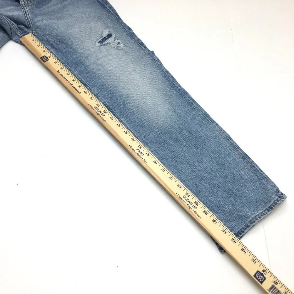 Old Navy Girl's Jeans Loose Straight Leg Distressed Stretch size 16 length 29
